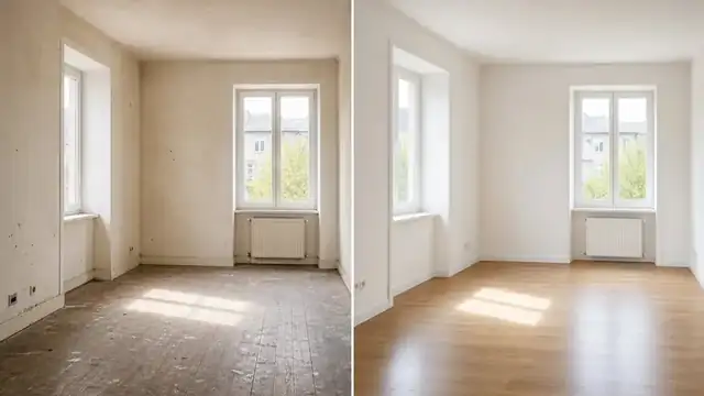 Renovierte Wohnung nach Innenausbau und Aufbereitung